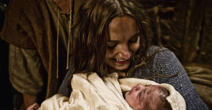 Mary gives birth to Jesus in 'The Bible' episode 3, as seen on The History Channel on Sunday, March 17, 2013.