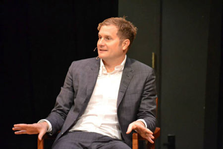 Rob Bell, former pastor and founder of Mars Hill Bible Church in Michigan, appears at The Forum at Grace Cathedral in San Francisco, Calif., on March 17, 2013, to discuss his book, "What We Talk About When We Talk About God."