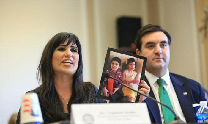 Naghmeh Abedini speaking to the Tom Lantos Human Rights Commission on Friday, March 15, 2013, in Washington, D.C.