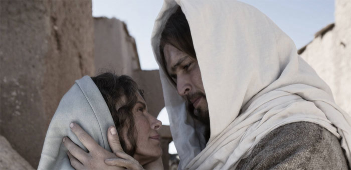 Jesus and his mother Mary in a scene from The History Channel's 'The Bible' on Sunday, March 24, 2013.
