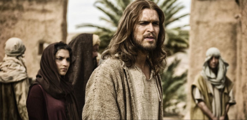Mary Magdalene and Jesus in a scene from The History Channel's 