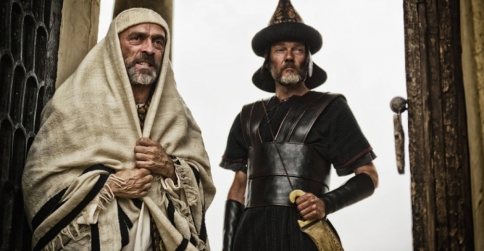 Caiaphas and Malchus in The History Channel's 'The Bible' on Sunday, March 31, 2013.