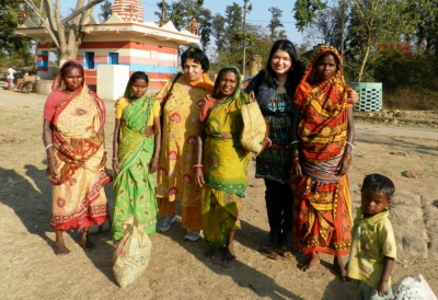 Ruth & Veena Malhotra with Indian women
