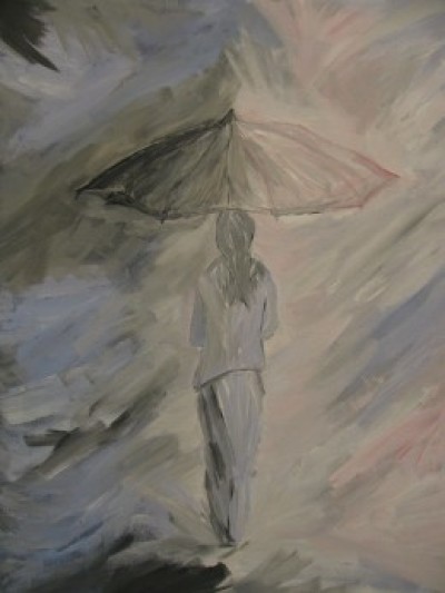 An untitled painting by 'Z,' a survivor of child sex trafficking.