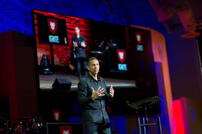 Saddleback Church men's ministry Pastor Kenny Luck launched a set of conferences called 'IGNITE' at the church in Lake Forest, Calif., on Saturday, April 13, 2013.
