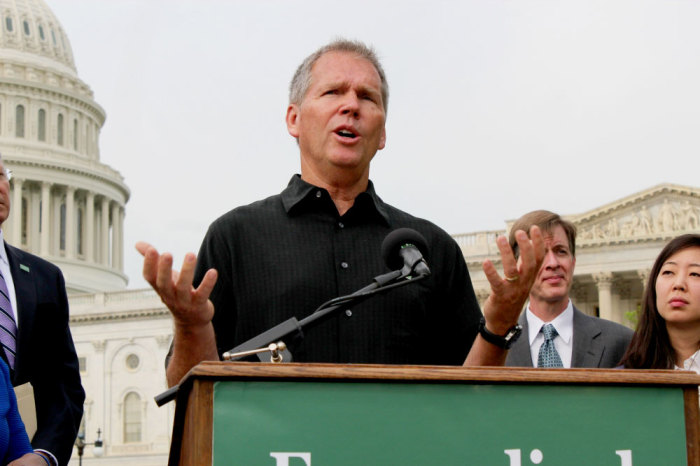 Kenton Beshore, senior pastor at Mariners Church in Irvine, Calif., speaking at an Evangelical Immigration Table press conference, Washington, D.C., April 17, 2013.