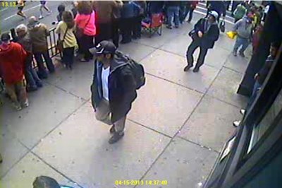 A photo released by the FBI showing the Boston bombing suspect 1.