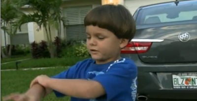 Joey Walsh, 6, describes how the alligator jumped up and grabbed his arm in an alligator attack in Florida.