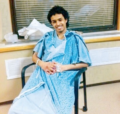 Former Boston bombing suspect, Saudi national, Abdul Rahman Ali Issa Al-Salimi Al-Harbi in the hospital after the bombings.