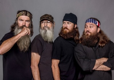 Duck Dynasty stars Phil Robertson, Si Robertson, Jase Robertson and Willie Robertson.