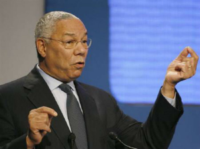 Colin Powell, former Secretary of State of the United States, speaks at the World Knowledge Forum in Seoul in this Oct/ 17, 2007 file photo.