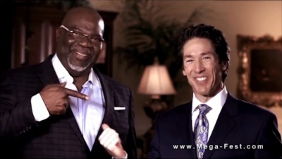 T.D. Jakes (R) and Joel Osteen (L)