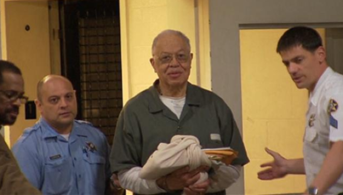 Kermit Gosnell returns to jail following the jury's verdict in his capital murder trial, where he was found guilty of involuntary manslaughter in the death of one patient and guilty of three first-degree murder charges for the deaths of three babies born alive inside the Women's Medical Society abortion clinic in West Philadelphia, Pa., on May 13, 2013.