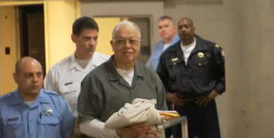Kermit Gosnell returns to jail following the jury's verdict in his capital murder trial, where he was found guilty of involuntary manslaughter in the death of one patient and guilty of three first-degree murder charges for the deaths of three babies born alive inside the Women's Medical Society abortion clinic in West Philadelphia, Pa., on May 13, 2013.