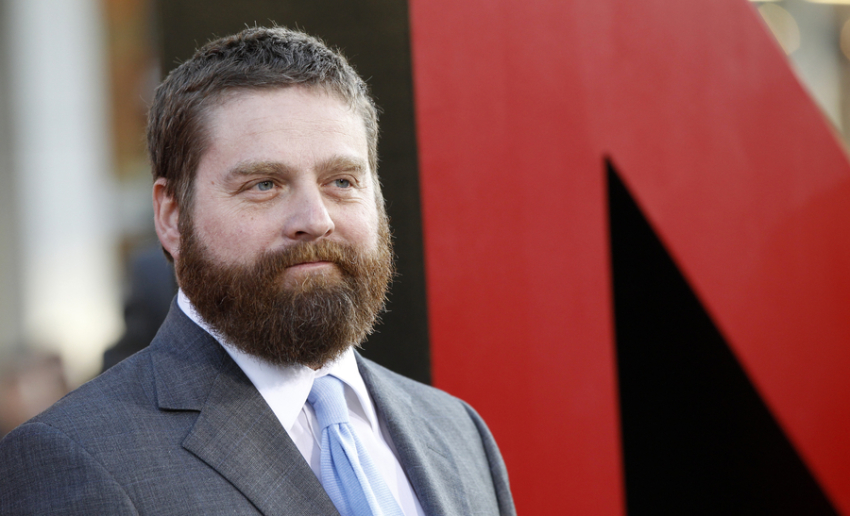Cast member Zach Galifianakis poses at the premiere of