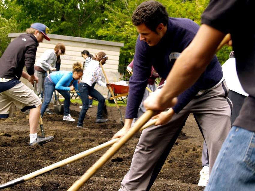 Volunteers with LifeChurch.tv clean up tornado debris, level ground in Oklahoma