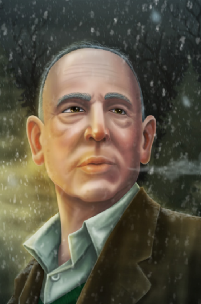 An artistic impression of C.S. Lewis.