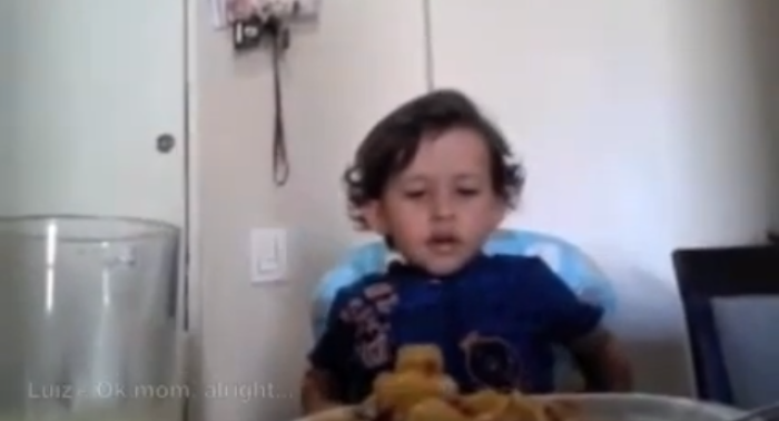 Brazilian toddler, Luiz Antonio makes a moral argument for vegetarianism.