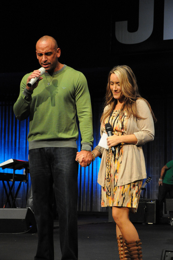 Founding pastor of the Richmond Outreach Center (ROC) church Geronimo 'Pastor G' Aguilar and his wife, Samantha.