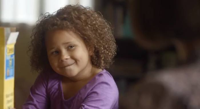 Grace Colbert, 6, thought the attention attracted by the Cheerios ad was because of her smile.