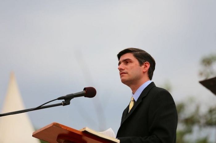 Will Graham, grandson of Billy Graham, preaches at the Will Graham Celebration of Peace in Kenya, which took place from June 7-9 in the town of Kisumu.