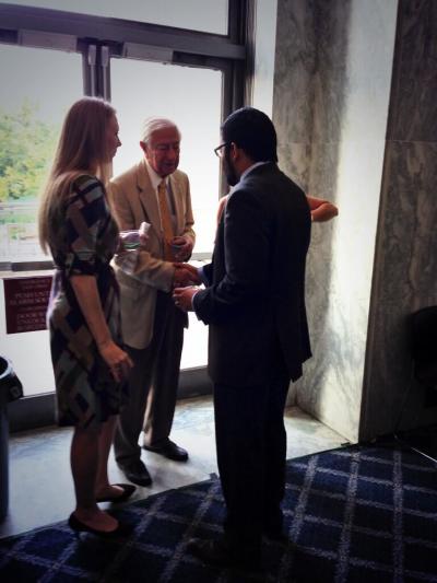 GOP Rep. from Texas Ralph Hall, inadvertently schmoozing with supporters of the pro-gay Victory Fund last week.