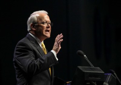Frank Page, president of the Executive Committee of the Southern Baptist Convention and author of the newly released book, 'Melissa: A Father's Lessons from a Daughter's Suicide,' speaks at the SBC Annual Meeting June 11-12, 2013, in Houston, Texas.