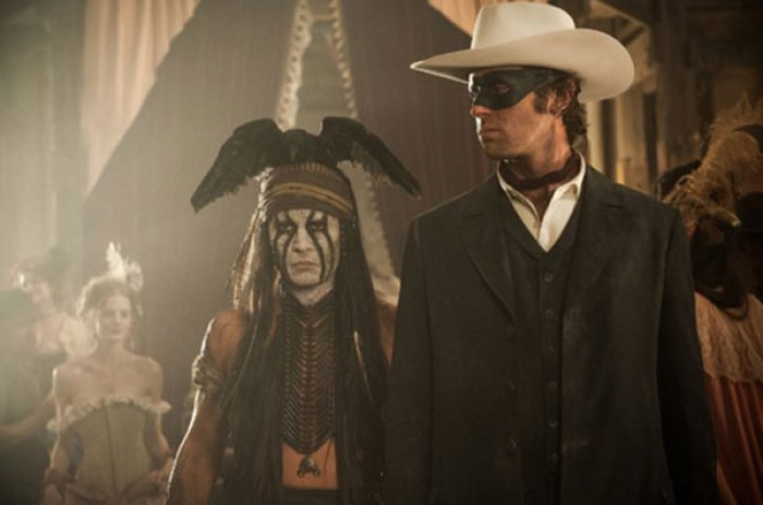 Still of Johnny Depp and Armie Hammer in 'The Lone Ranger.'