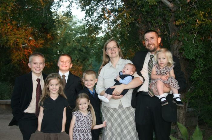 Pastor Steven Anderson of Faithful Word Baptist Church in Tempe, Arizona and his family.