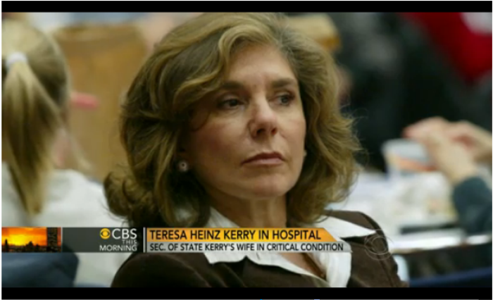 Teresa Heinz, heir to the Heinz ketchup fortune and wife of U.S. Secretary of State John Kerry.