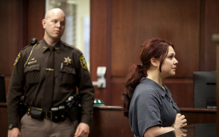 Julia Charlene Merfeld, 21, of Muskegon, Mich., was found guilty of trying to hire an undercover police officer posing as a hit man to kill her 27-year-old husband.