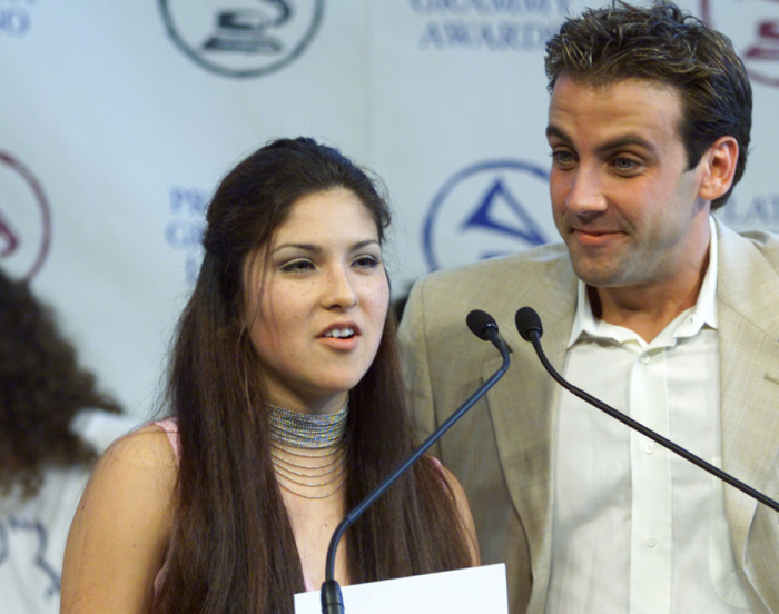 Latin recording artists Jaci Velasquez (L) and Carlos Ponce (R) in this file photo.