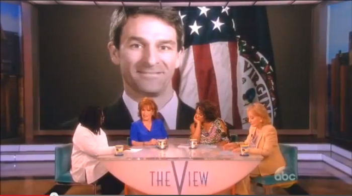Hosts of ABC's The View discuss the GOP's Ken Cuccinelli on Monday.