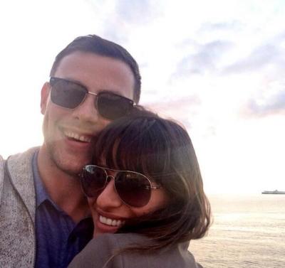 Lea Michele and Cory Monteith together before the actor's July 13 2013 passing