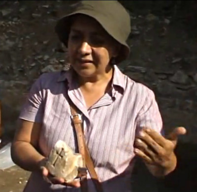 Gulgun Koroglu, art historian and archaeologist at Turkey's Mimar Sinan University of Fine Arts, discusses the discovery of a stone chest found at an excavation site at Balatlar Church in Turkey's Sinop Province.