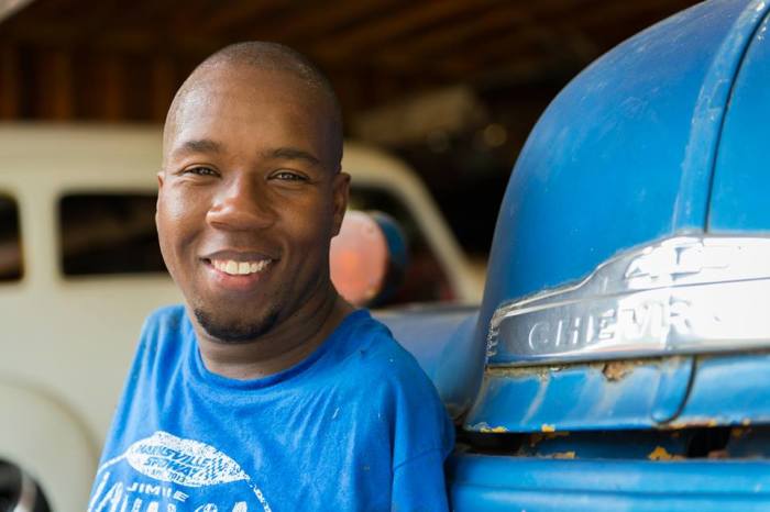 Richie Parker, 30, was born with no hands but is now a vehicle engineer at NASCAR's most winning organization, Hendrick Motorsports.