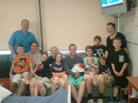 The Schwandt family in Rockford, Mich., welcomed their 12th son on Sunday.