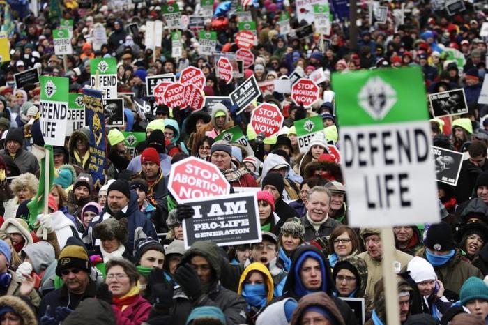 Thousands rally on the National Mall for the start of the annual March for Life rally in Washington, D.C.