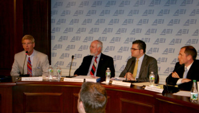 Apologist, scholar, and intelligent design advocate Jay Richards presenting his new book, 'Infiltrated: How to Stop the Insiders and Activists Who are Exploiting the Financial Crisis to Control Our Lives and Our Fortunes,' with a panel of three other scholars at the American Enterprise Institute Thursday, August 15, 2013, in Washington, D.C.