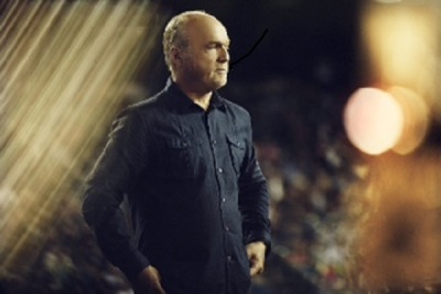 Evangelist Greg Laurie on first evening of three-night SoCal Harvest event at Angel Stadium of Anaheim in California, Aug. 23, 2013.