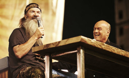 Phil Robertson (l) of A&E's 