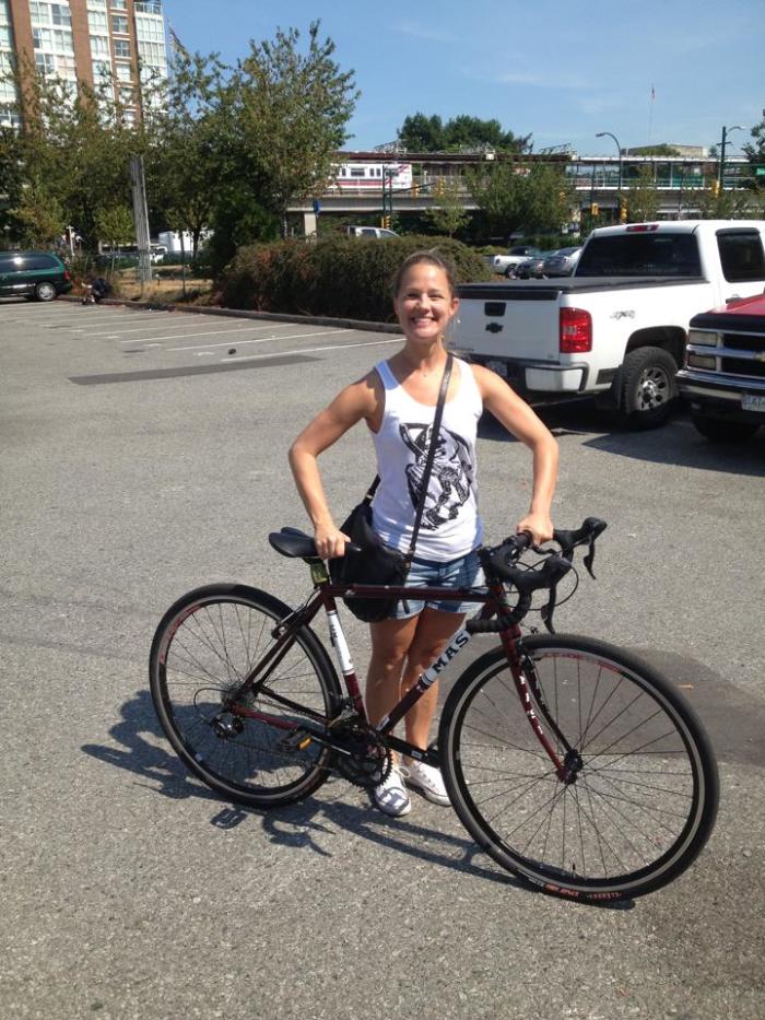 Kayla Smith, 33, is reunited with her 640,000 bicycle.