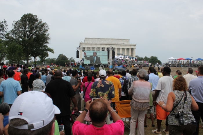 The crowd in front of Lincoln Memorial during the 50th Anniversary of the March on Washington, Aug. 28, 2013, Washington, D.C.