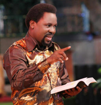 T.B. Joshua, General Overseer of The Synagogue, Church of All Nations (SCOAN), a global Christian ministry based in Lagos, Nigeria.