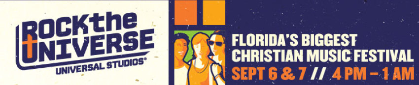 On Friday September 6th and Saturday the 7th, Universal Studios welcomes 17 Christian bands for its "Rock the Universe" concert.