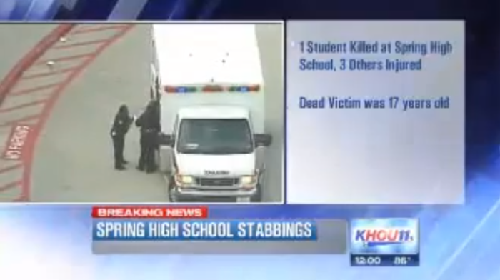 Four students have been stabbed in Houston, with one being killed, and three others injured.