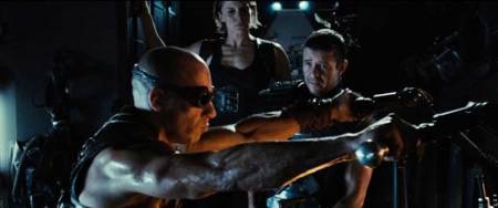 Still of Vin Diesel, Katee Sackhoff and Raoul Trujillo in "Riddick"