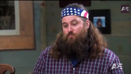 Willie Robertson, Sadie's daddy, showing his disapproval when seeing her daughter wearing a dress that is 