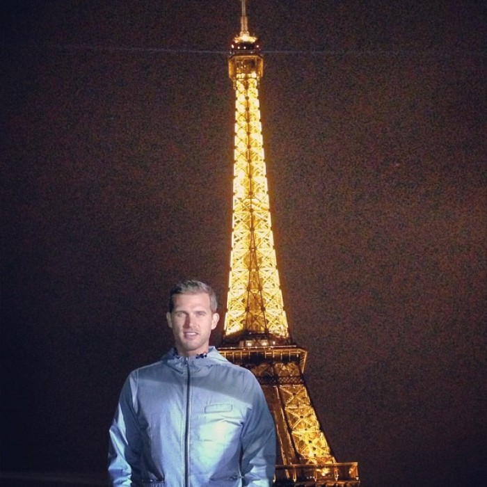 Matt Nordgren poses in Paris