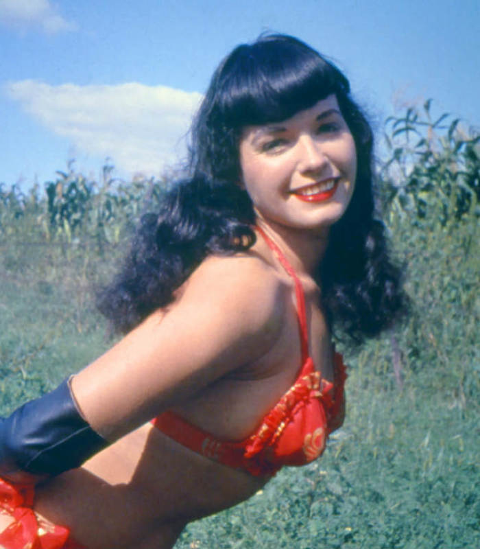 Pin-up queen Bettie Page.